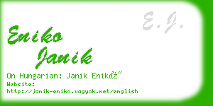 eniko janik business card